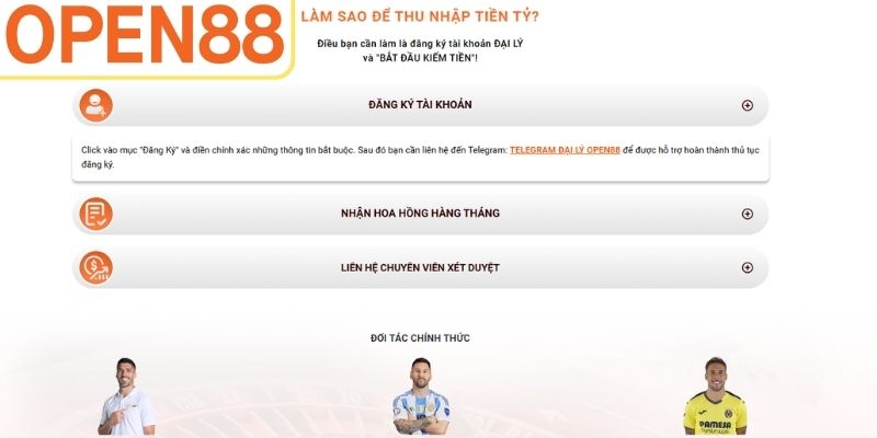 Hướng dẫn đăng ký làm đại lý Open88