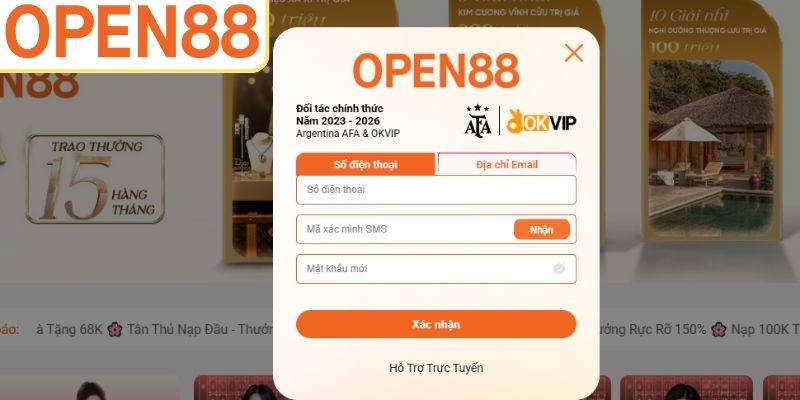 Cách xử lý khi không đăng nhập được Open88