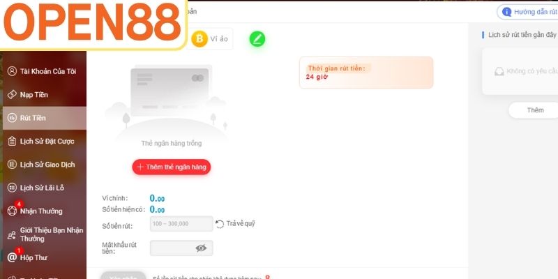 Lỗi thường gặp của người dùng tại rút tiền Open88